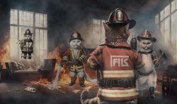 Firefighter cats